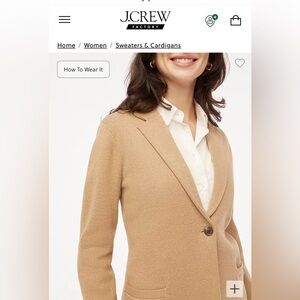 J Crew sweater blazer Women Medium